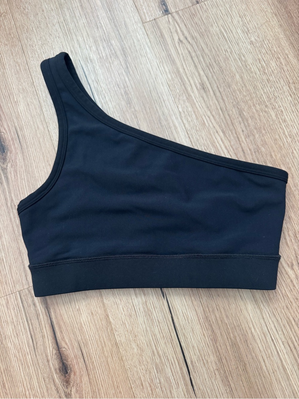 l*space One-Shoulder Black Sports Bralette